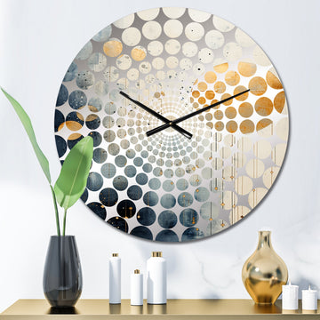 Minimalism Astrology Grunge Collage - Spiritual Metal Wall Clock